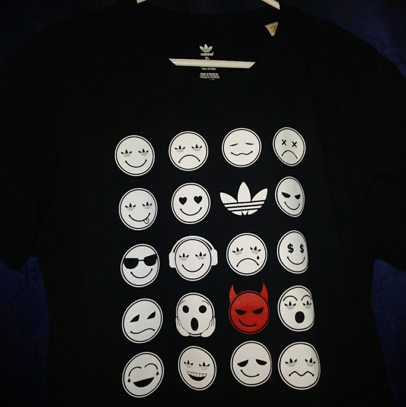 adidas | Shirts | Adidas Emoji Shirt | Poshmark